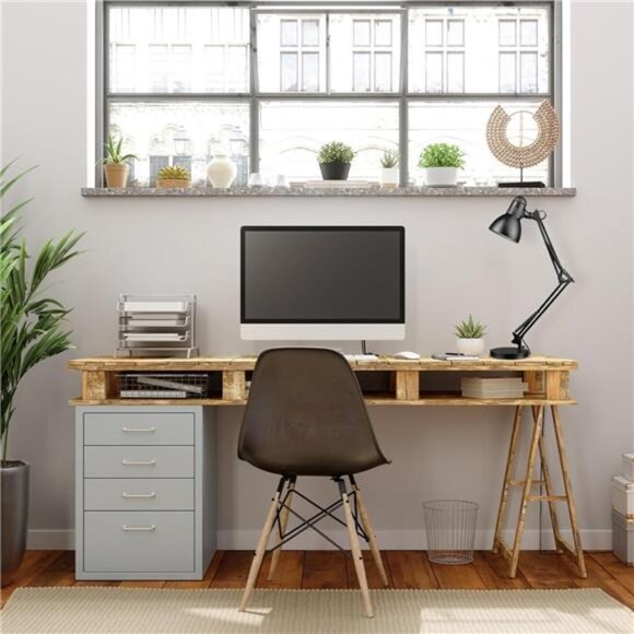 28" Heavy Base Top Moving Spring Balanced Swing Arm Desk  Lamp, Black, On/Off - Picture 4 of 8